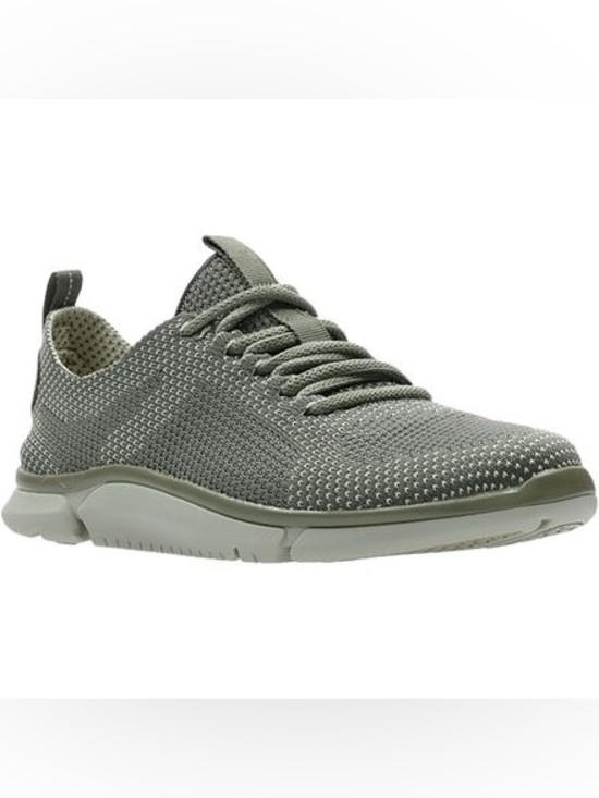 Clarks Other - Clarks Men's Triken Run Sage Green Knit Trigenic Sneakers